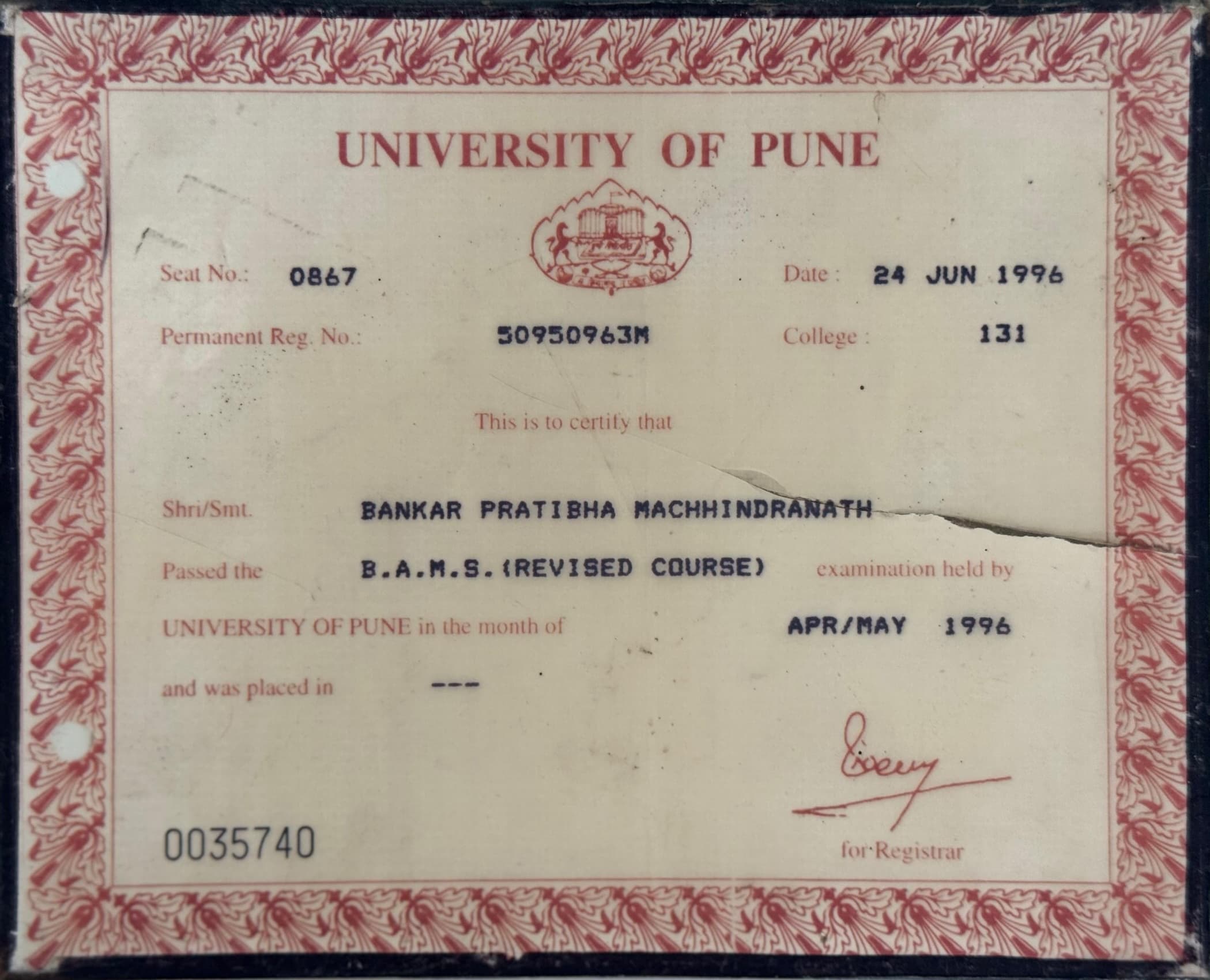 Bachelor of Ayurvedic Medicine and Surgery
